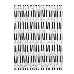 Piano Keys Velveteen Plush Blanket