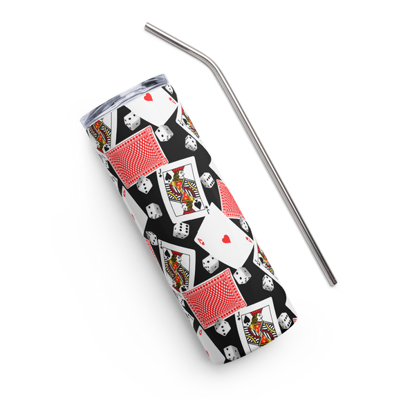 Casino Cards 20 oz. Stainless Steel Hot/Cold Tumbler
