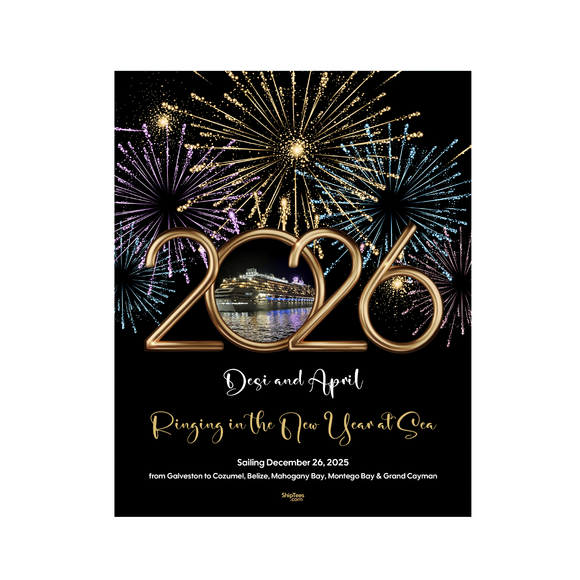 New Years Eve 8x10 Door Magnet