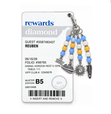 South America Cruise Card Keychain Charm