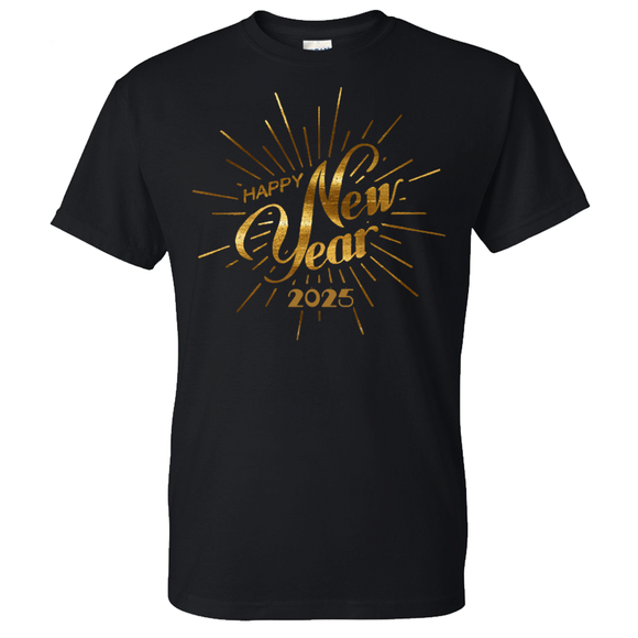 Metallic Gold New Years Eve Tee