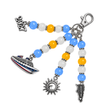 South America Cruise Card Keychain Charm