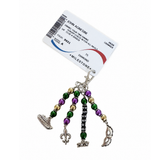 Breeze Mardi Gras Themed Cruise Card Keychain Charm