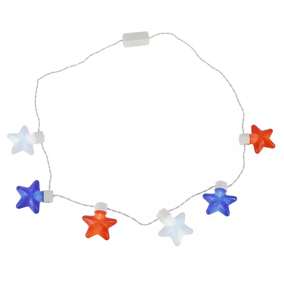 Red, White & Blue Light Up Necklace