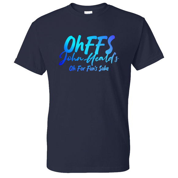 John Heald's Oh For Fun's Sake Shades of Blue Tee