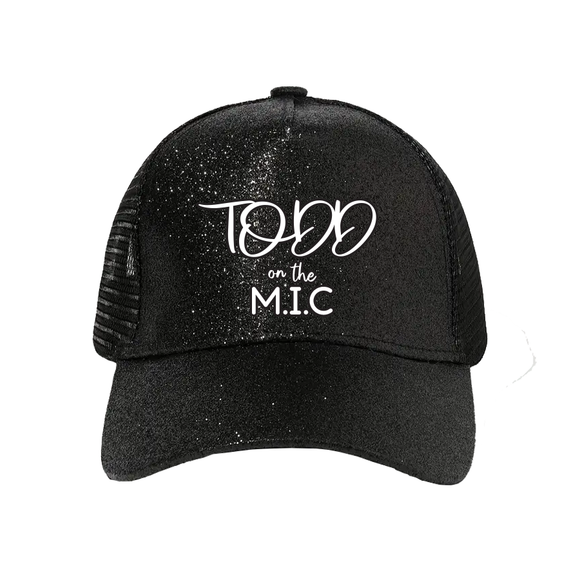 TODD on the M.I.C Glitter Pony Tail Trucker Hat