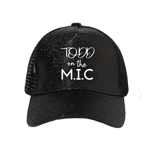 TODD on the M.I.C Glitter Pony Tail Trucker Hat