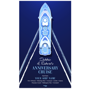 Anniversary Cruise Ship 18x30 Glossy Door Poster
