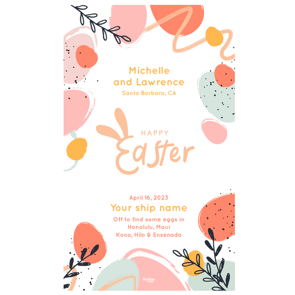 Pastel Easter Eggs 18x30 Glossy Door Poster
