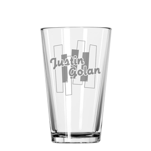 Justin Golan Etched Pint Glass