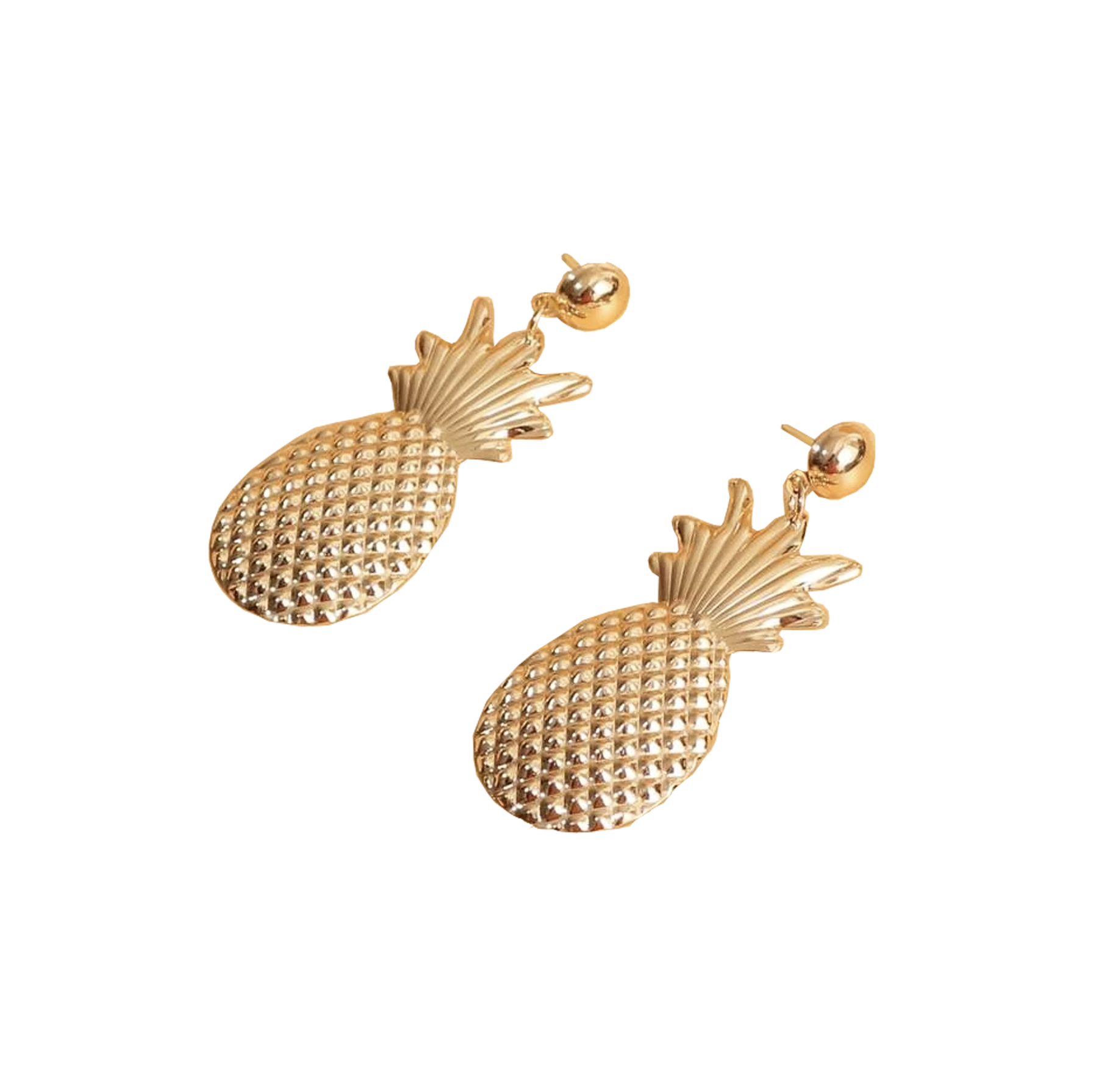 Gold 2025 pineapple earrings
