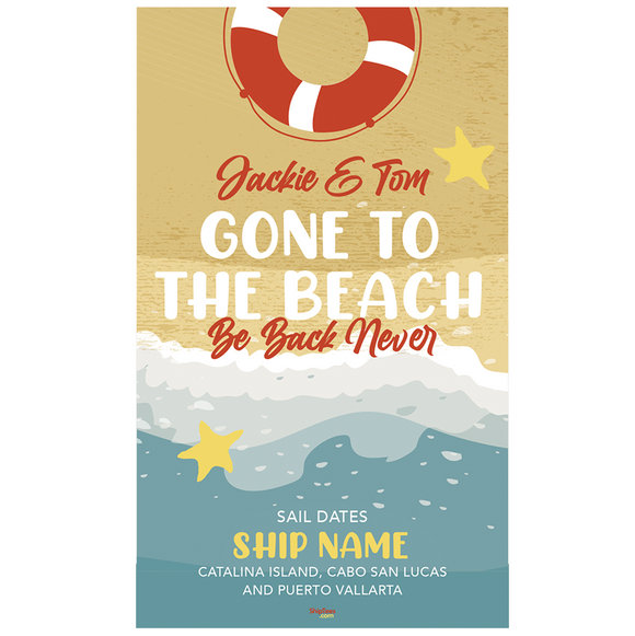 Gone to the Beach 18x30 Glossy Door Poster