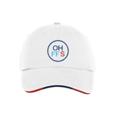 John Heald's For Fun's Sake Red White Blue Embroidered Cap with Striped Closure