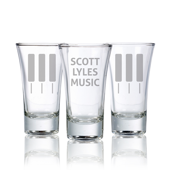 Trio of Scott Lyles Music Shot Glasses