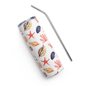 Coral Seashells 20 oz. Stainless Steel Hot/Cold Tumbler
