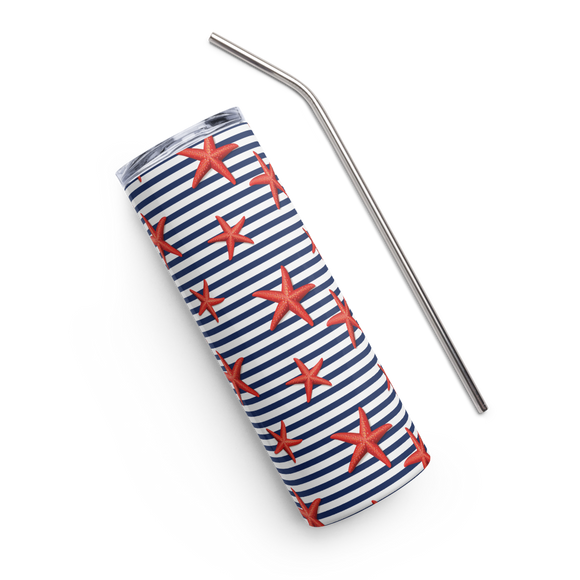 Sharfish Stripes 20 oz. Stainless Steel Hot/Cold Tumbler